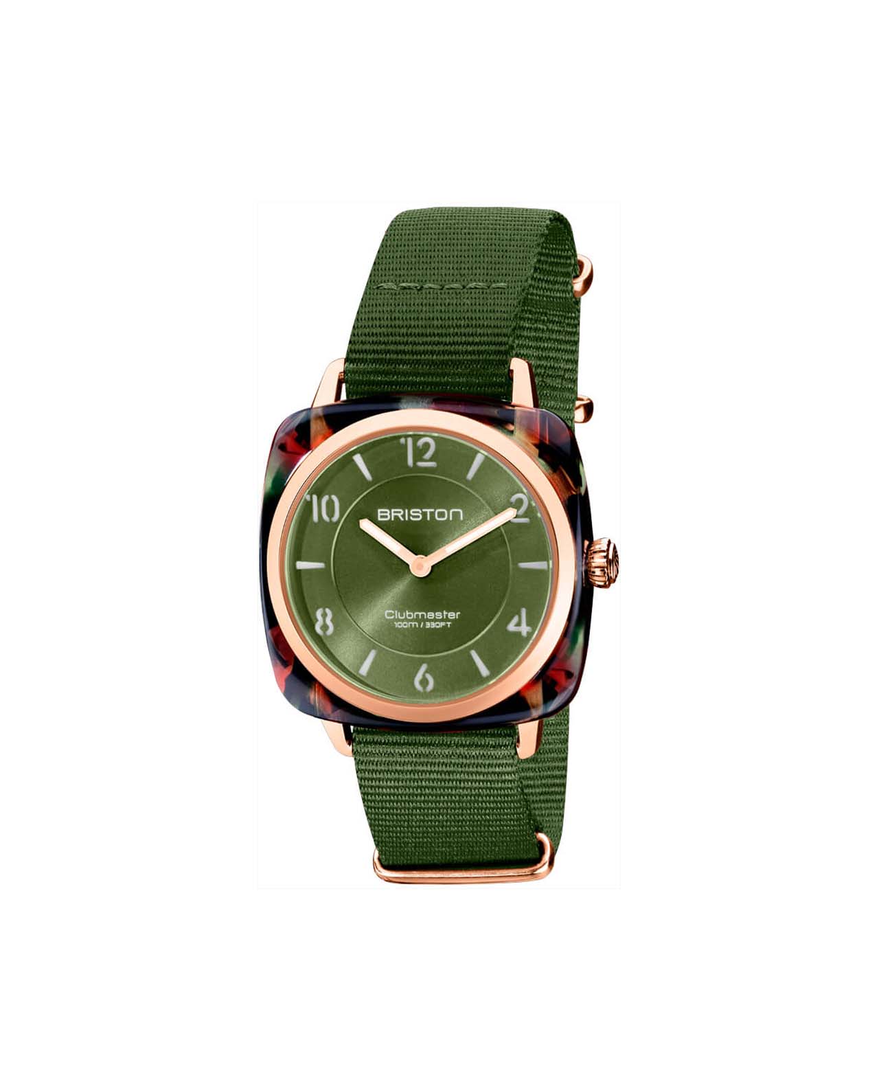 21536praug26nol BRISTON CLUBMASTER CHIC ACETATE – GREEN OLIVE - Image 1