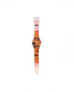 SWATCH BARNS-GRAHAM'S ORANGE AND RED ON PINK - Image 4