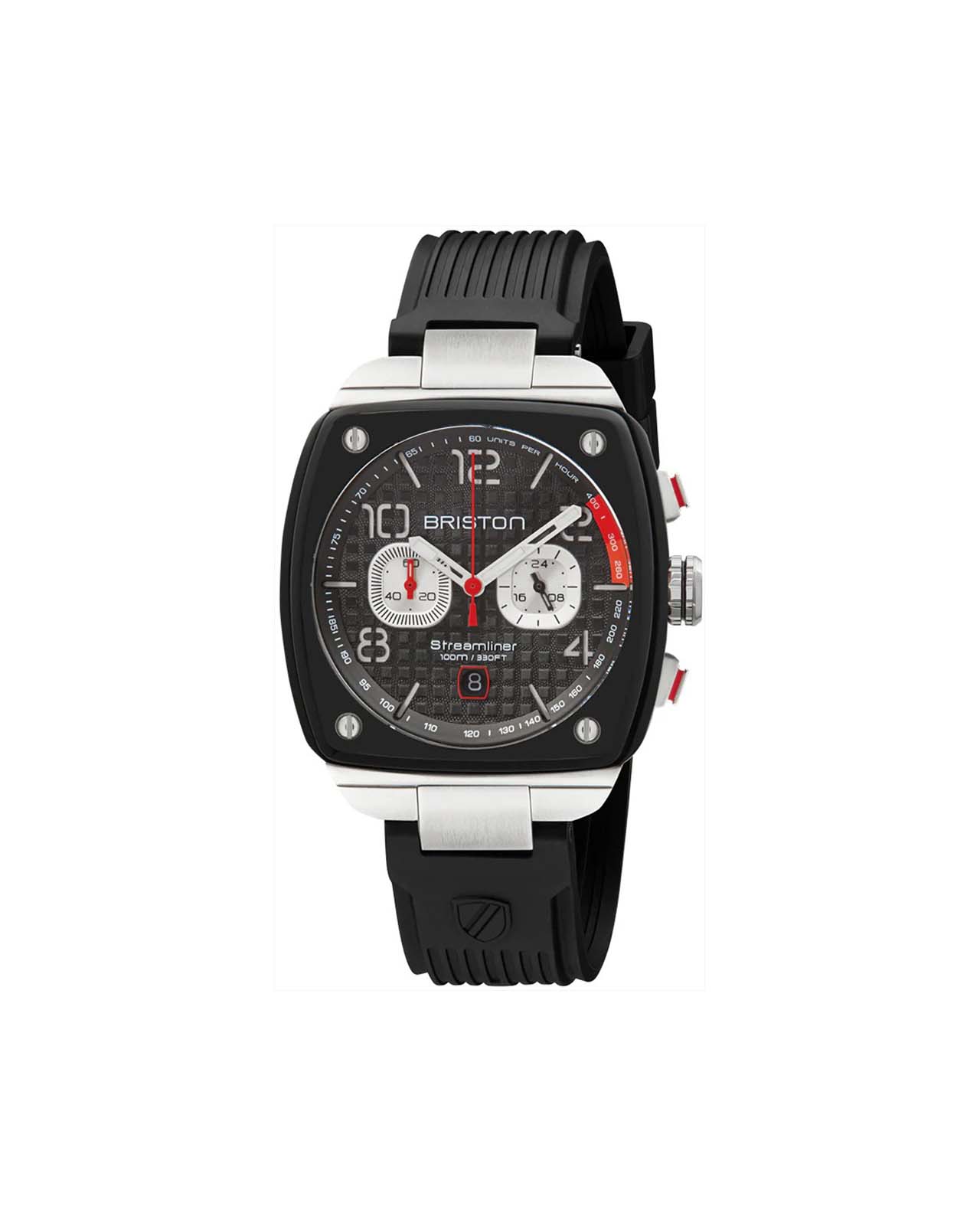 24142sab1rb BRISTON STREAMLINER URBAN-CHRONO-RUBBER-BLACK - Image 1