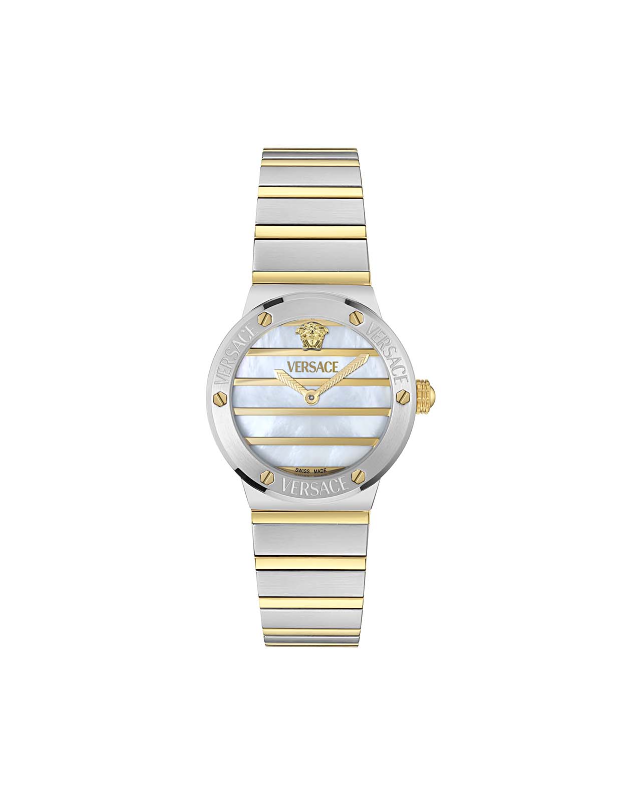 Stacked from 13 images. Method=B (R=2,S=4) VERSACE GRECA LOGO PEARL - Image 1